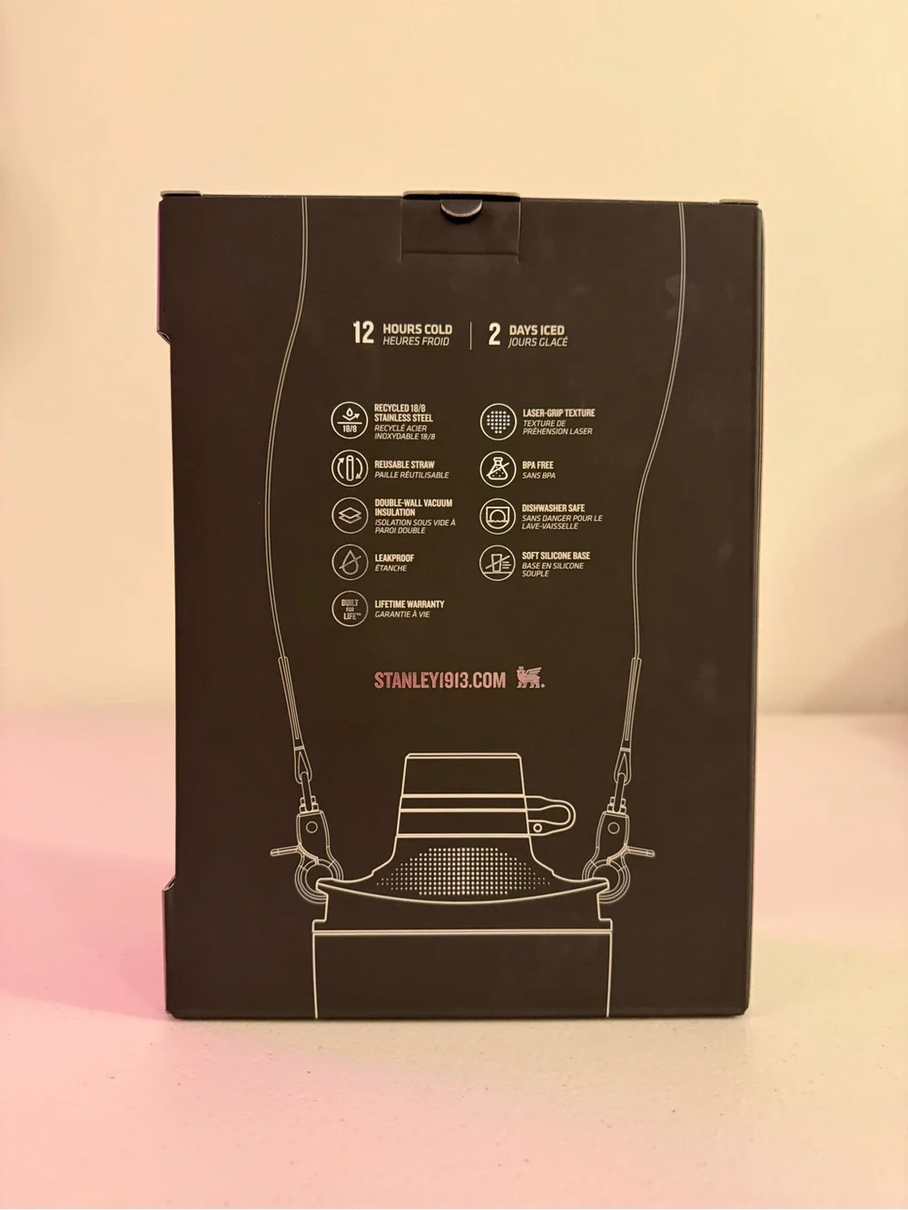 *NIB* Stanley Cross Bottle 23 oz Insulated Bottle with Strap in “Mist” - Picture 3 of 7